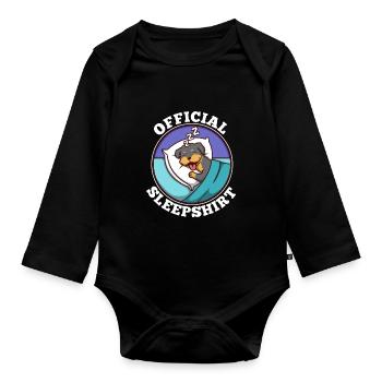 Official sleepshirt Rottweiler - Organic Longsleeve Baby Bodysuit - black - Front