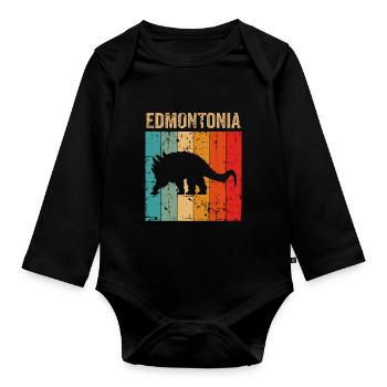 Edmontonia Dinosaur Children Dino Gift - Body Bébé bio manches longues - noir - Devant