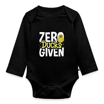 Rubber Ducks Duck Duck Lovers Bathroom - Organic Longsleeve Baby Bodysuit - black - Front