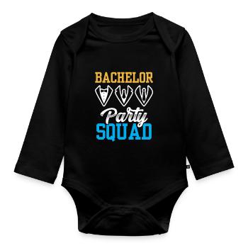 Bachelor Party Squad Bride Bachelor - Organic Longsleeve Baby Bodysuit - black - Front