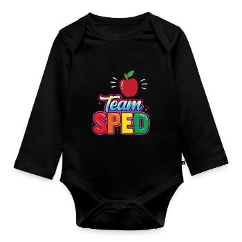 Team Sonderpädagogik Lehrer Beruf Sonderpädagoge - Baby Bio-Langarm-Body - Schwarz - Vorne