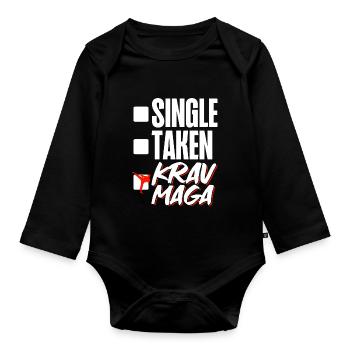Krav Maga Apparel Israeli Self - Organic Longsleeve Baby Bodysuit - black - Front