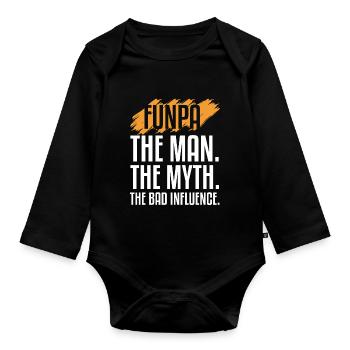 Funpa Definition Der Mann Der Mythos Der - Baby Bio-Langarm-Body - Schwarz - Vorne