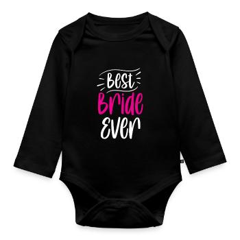 Beste Braut Aller Zeiten Heiraten Bräute Hochzeit - Baby Bio-Langarm-Body - Schwarz - Vorne