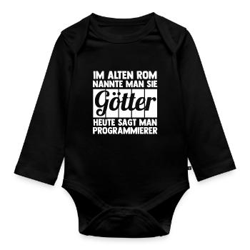 Programmieren Entwickler Coder Programmierer - Baby Bio-Langarm-Body - Schwarz - Vorne