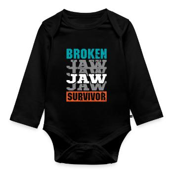 Broken Jaw Survivor - Baby Bio-Langarm-Body - Schwarz - Vorne