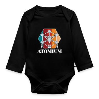 Atomium Atomic nucleus Brüssel Wissenschaft für Ph - Baby Bio-Langarm-Body - Schwarz - Vorne