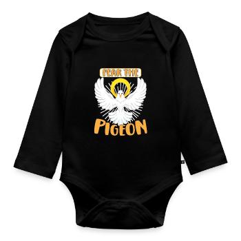 Pigeon Pigeon Racing Pigeon Racer Pigeon Keeper - Baby Bio-Langarm-Body - Schwarz - Vorne
