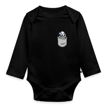 Propriétaire de chien de chien dalmate - Body Bébé bio manches longues - noir - Devant