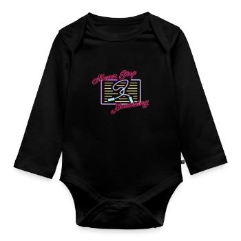 Fitness Roping - Jumping rope for women - Organic Longsleeve Baby Bodysuit - black - Front