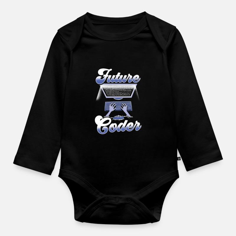 Zukünftiger Coder Code Programmierer Coding - Baby Bio-Langarm-Body - Schwarz