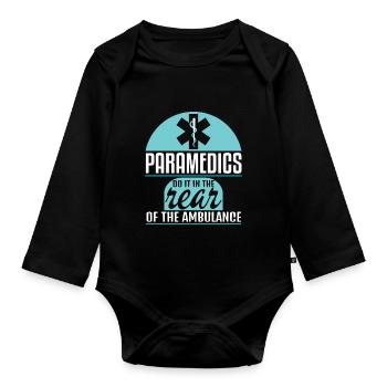 Paramedics Do it In The Rear Of The Ambulance - Organic Longsleeve Baby Bodysuit - black - Front