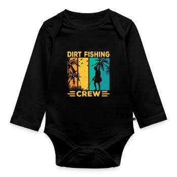 Dirt Fishing Team Probe Walking Metal - Body Bébé bio manches longues - noir - Devant