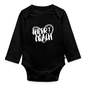 Cheerleader Cheerleading - Organic Longsleeve Baby Bodysuit - black - Front
