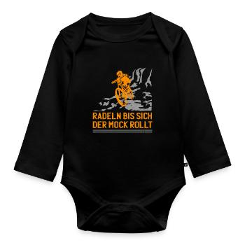 Mountainbiker Mountain Bikes BMX MTB Mountainbike - Baby Bio-Langarm-Body - Schwarz - Vorne