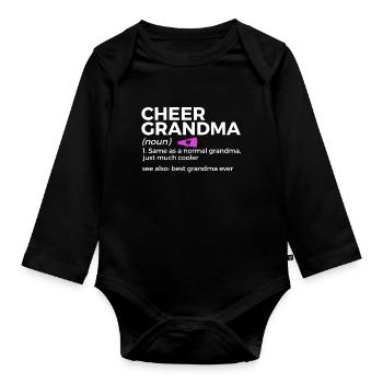 Cheerleader Cheerleading - Organic Longsleeve Baby Bodysuit - black - Front