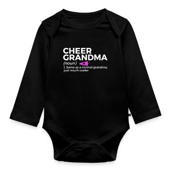 Cheerleader Cheerleading - Organic Longsleeve Baby Bodysuit - black - Front
