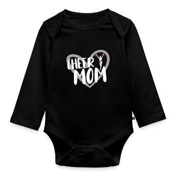 Cheerleader Cheerleading - Organic Longsleeve Baby Bodysuit - black - Front
