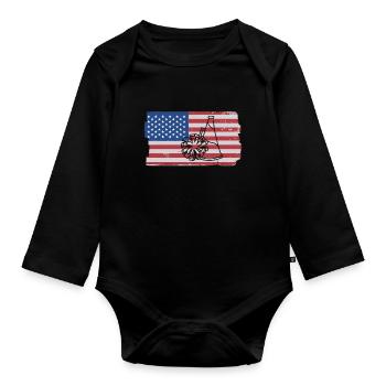 Cheerleader Cheerleading - Organic Longsleeve Baby Bodysuit - black - Front