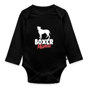 Propriétaire de chien boxeur allemand - Body Bébé bio manches longues - noir - Devant
