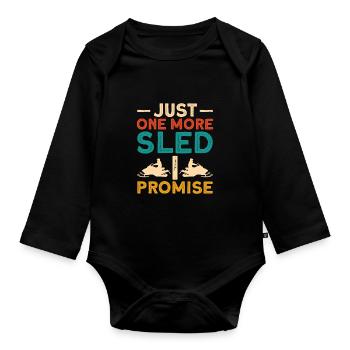 Snowmobile Snowmobile Winter Sports Gift Idea - Organic Longsleeve Baby Bodysuit - black - Front
