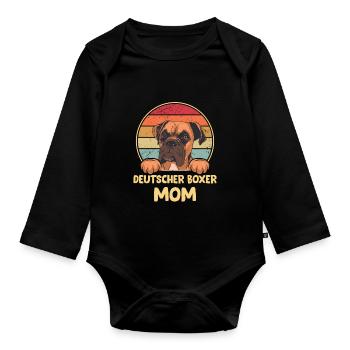 Propriétaire de chien boxeur allemand - Body Bébé bio manches longues - noir - Devant