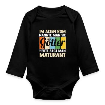 Maturant Schulabschluss Matura - Baby Bio-Langarm-Body - Schwarz - Vorne