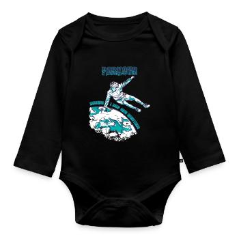 Avertissement Parkour Sautez par-dessus tout Freestyle Runnin - Body Bébé bio manches longues - noir - Devant
