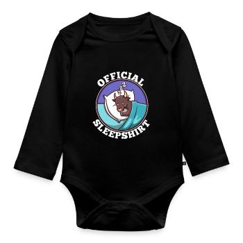 Official sleepshirt Taurus - Baby Bio-Langarm-Body - Schwarz - Vorne