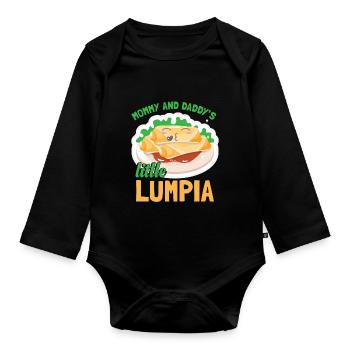 Little Lumpia Philippines - Body Bébé bio manches longues - noir - Devant