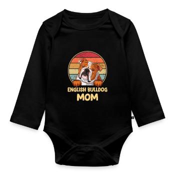Deutsch Bulldog Dog Dog Propriétaire - Body Bébé bio manches longues - noir - Devant