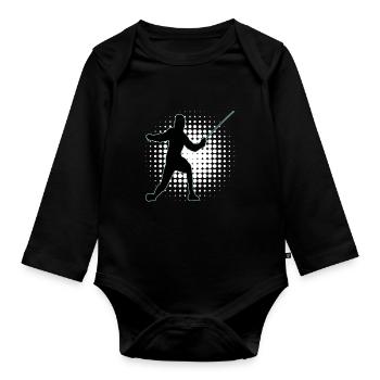 Fencing Fencing Sport Fencing - Organic Longsleeve Baby Bodysuit - black - Front
