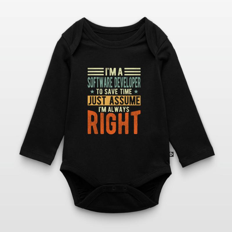 Software developer Organic Longsleeve Baby Bodysuit