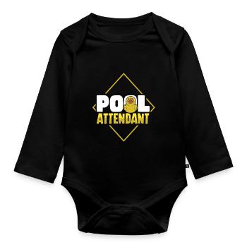 Rubber Ducks Duck Duck Lovers Bathroom - Organic Longsleeve Baby Bodysuit - black - Front