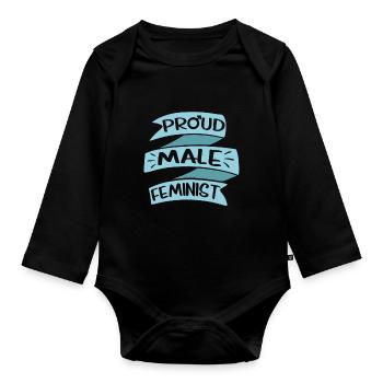Fier Féminisme Féministe Homme Femmes - Body Bébé bio manches longues - noir - Devant