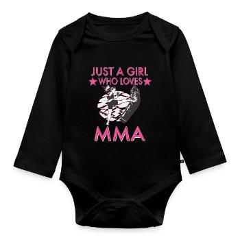 Mixed Martial Arts Martial Arts Mma Women - Organic Longsleeve Baby Bodysuit - black - Front