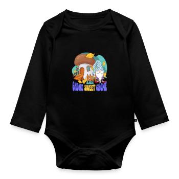 Garden Gnomes Gnome Lover Funny Gnome Gardening - Organic Longsleeve Baby Bodysuit - black - Front