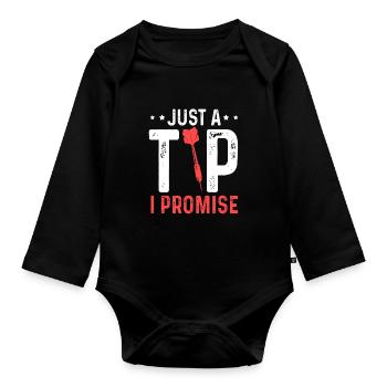Just A Tip I Promise Darts Jersey Darts Team - Organic Longsleeve Baby Bodysuit - black - Front