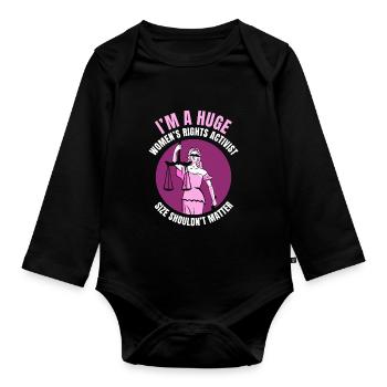 I’m a huge women’s rights activist - Baby Bio-Langarm-Body - Schwarz - Vorne