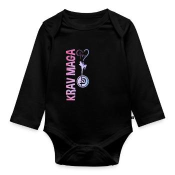 Krav Maga Apparel Israeli Self - Organic Longsleeve Baby Bodysuit - black - Front