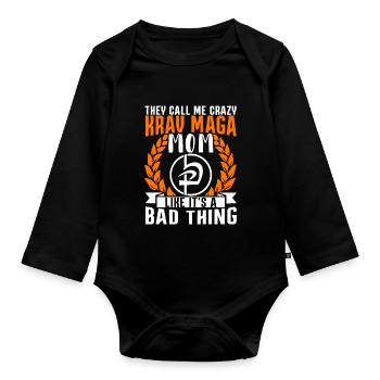 Krav Maga Apparel Israélien Self - Body Bébé bio manches longues - noir - Devant