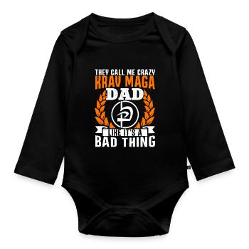 Krav Maga Apparel Israélien Self - Body Bébé bio manches longues - noir - Devant