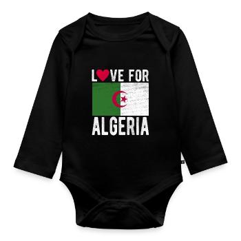 Algérie Souvenir - Body Bébé bio manches longues - noir - Devant