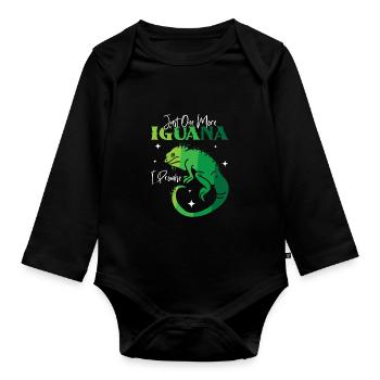 Love them. Spoil them. #Iguana - Baby Bio-Langarm-Body - Schwarz - Vorne