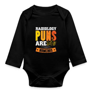 Radiology puns are humerus - Baby Bio-Langarm-Body - Schwarz - Vorne