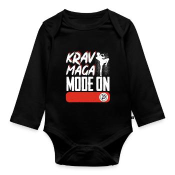 Krav Maga Apparel Israeli Self - Organic Longsleeve Baby Bodysuit - black - Front