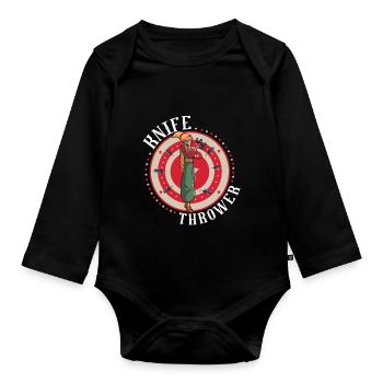 Circus Party Accessories - Carnival Staff - Organic Longsleeve Baby Bodysuit - black - Front