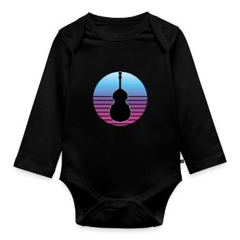 Kontrabass - Baby Bio-Langarm-Body - Schwarz - Vorne