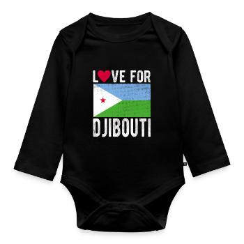 Djibouti Souvenir - Body Bébé bio manches longues - noir - Devant