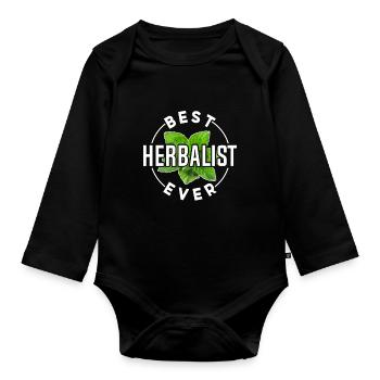 Best Herbal Specialist Ever Herbs - Organic Longsleeve Baby Bodysuit - black - Front